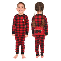 Bear Cheeks Kid’s Plaid Onesie Flapjacks