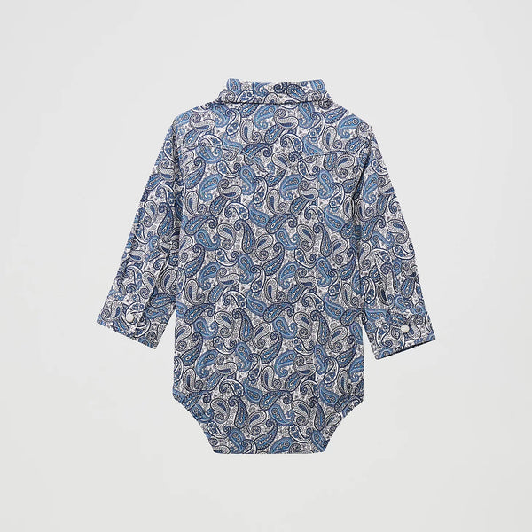 BABY BOY'S LONG SLEEVE WESTERN SNAP BODYSUIT