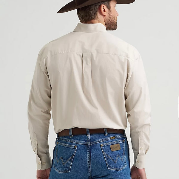 Wrangler George Strait Solid One Pocket Button Down Shirt