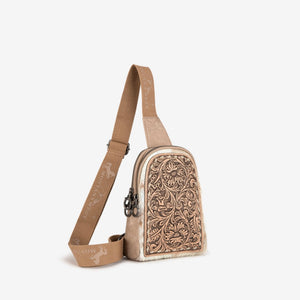 MONTANA WEST TOOLED CONCEALED CARRY SLING BAG