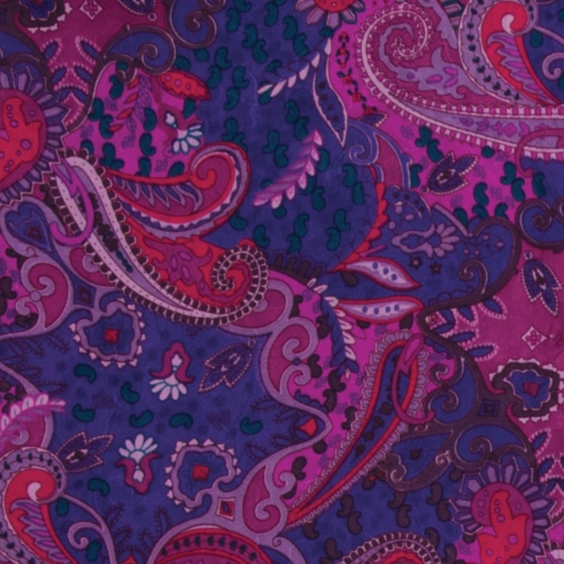 Paisley Pomegranate Silk Scarf