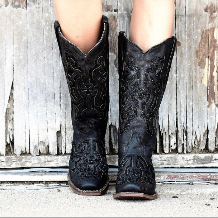 Tanner Mark Jane Women’s Black Shimmer Boots