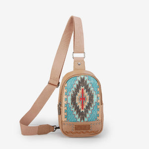MONTANA WEST AZTEC PRINTED SLING BAG