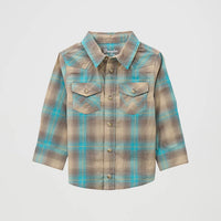 LITTLE KID’S LONG SLEEVE PLAID WESTERN