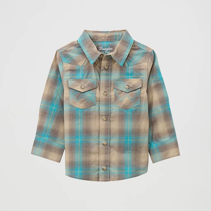 Kid's Long Sleeve Plaid Western Shirt