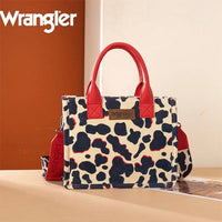 Wrangler Cow Print Concealed Carry Tote/Crossbody -Red
