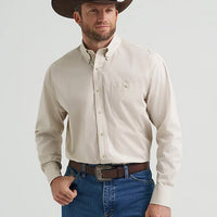 Wrangler George Strait Solid One Pocket Button Down Shirt