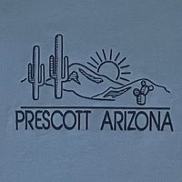 Women’s Blue Embroidered Desert T-Shirt