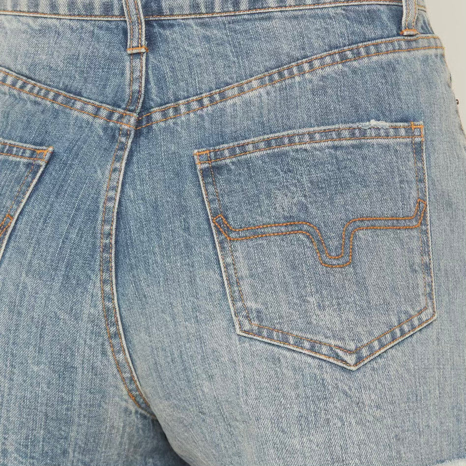 Daisy Mid Wash Kimes Jean Shorts