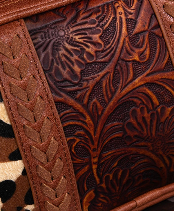 MONTANA WEST TOOLED WHIPSTITCH CROSSBODY BAG