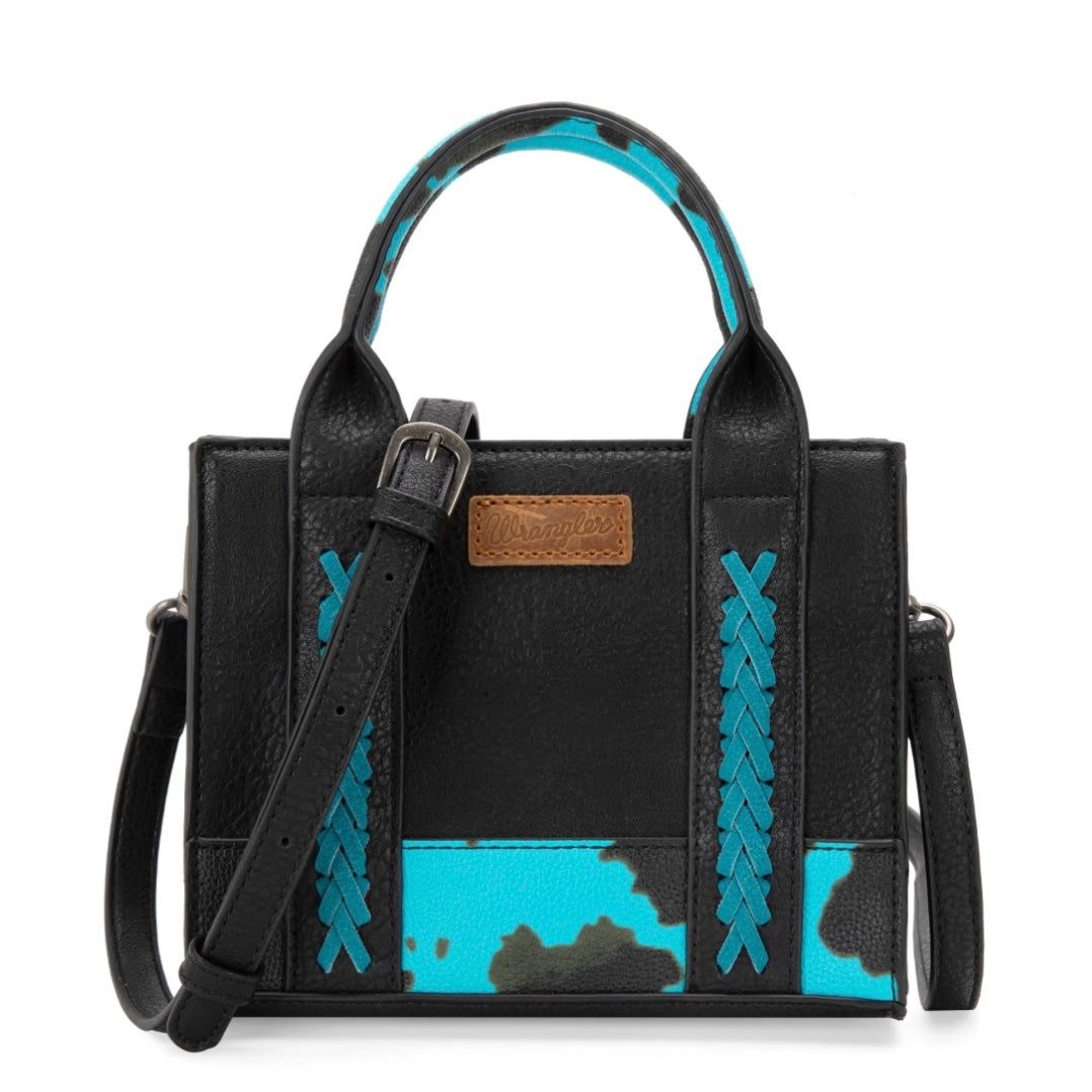 Wrangler Cow Print Accents Mini Tote Bag