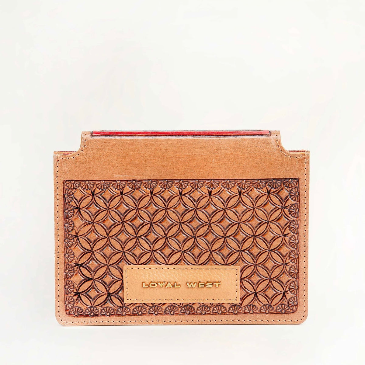 Loyal West Copper Canyon Cardholder In Handtooled Leather