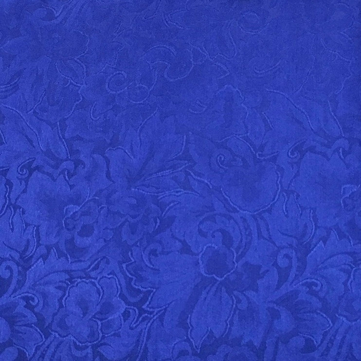 Jacquard Royal Blue Silk Scarf