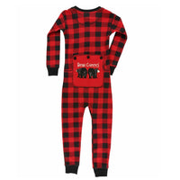 Bear Cheeks Kid’s Plaid Onesie Flapjacks