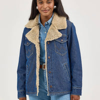 Women's Western Sherpa Lined Denim Range Coat
