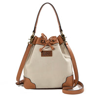 LEE Waxed Canvas Drawstring Hobo Crossbody Bag