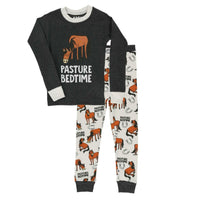 Pasture Bedtime Grey Horse PJ Set