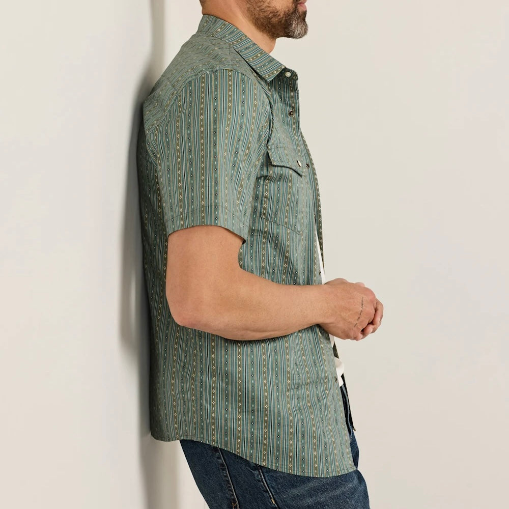 Pendleton Men’s Short-Sleeve Stripe Harding Laramie Snap-Front Shirt