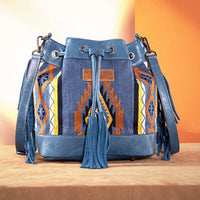 Wrangler Aztec Knitted Bucket Bag