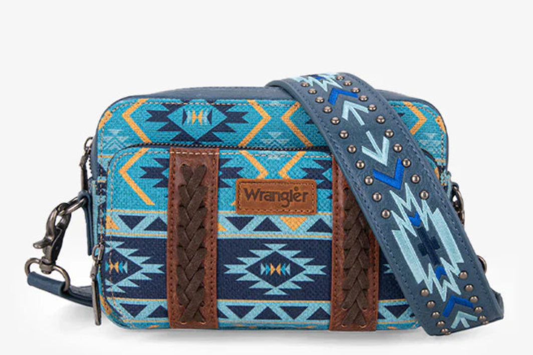 Wrangler Aztec Printed Crossbody Purse