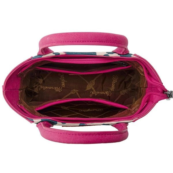 Wrangler Cow Print Mini Tote Crossbody - Hot Pink