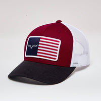 Kimes Burgundy American Trucker Hat