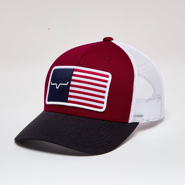 Kimes Burgundy American Trucker Hat