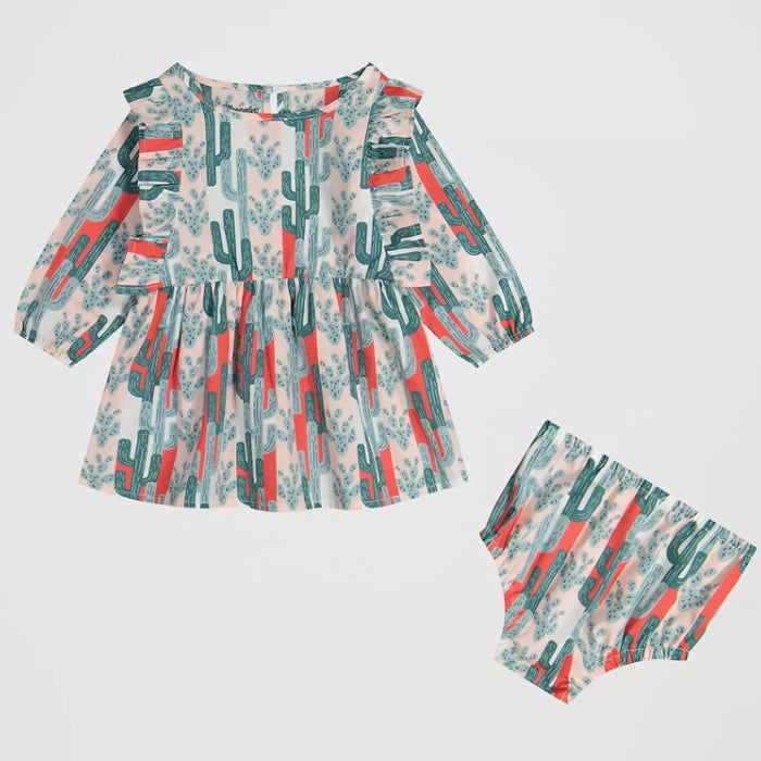 Little Girls Ruffle Yoke Dress
