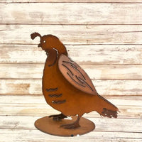 Prescott Made Metal Quail Yard Art