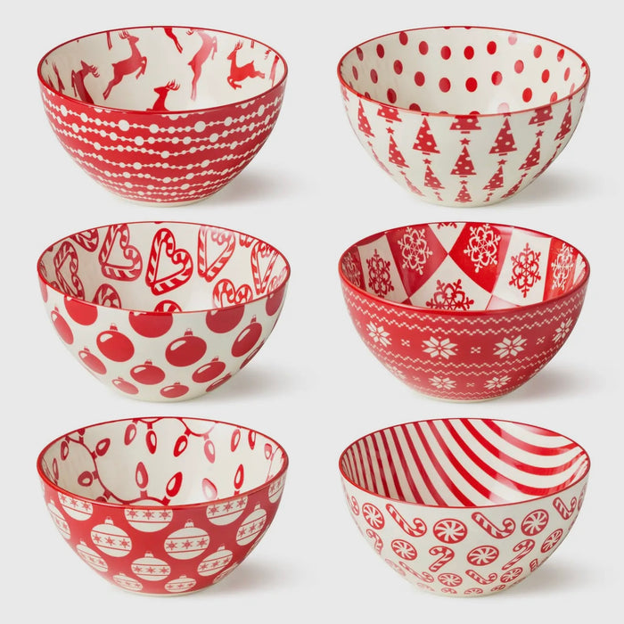 Peppermint Candy Christmas Bowl