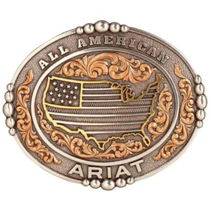 Ariat Oval All American Silver And Gold