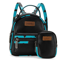 Wrangler Cow Print Trimmed Mini Backpack With Coin Pouch