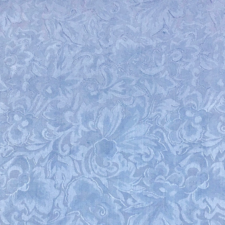 Jacquard Slate Blue Silk Scarf