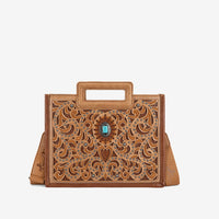 MONTANA WEST CUT-OUT EMBROIDERED TOTE BAG