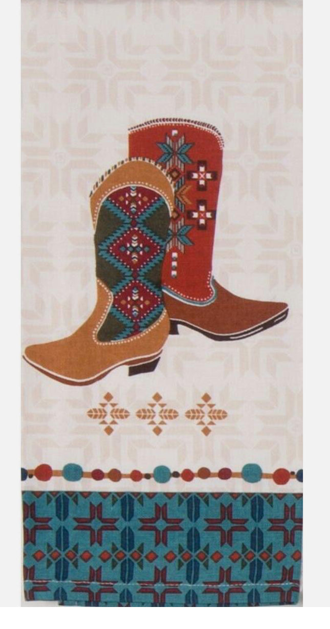 Southwest At Heart Boots Tea Towel