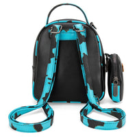 Wrangler Cow Print Trimmed Mini Backpack With Coin Pouch