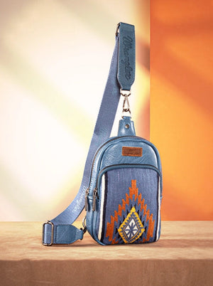 Wrangler Aztec Knitted Sling Bag
