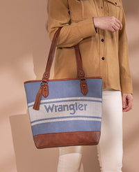 Wrangler Embroidered Canvas Tote Bag