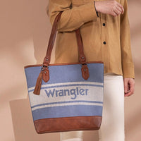 Wrangler Embroidered Canvas Tote Bag