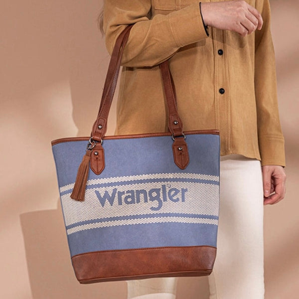 Wrangler Embroidered Canvas Tote Bag