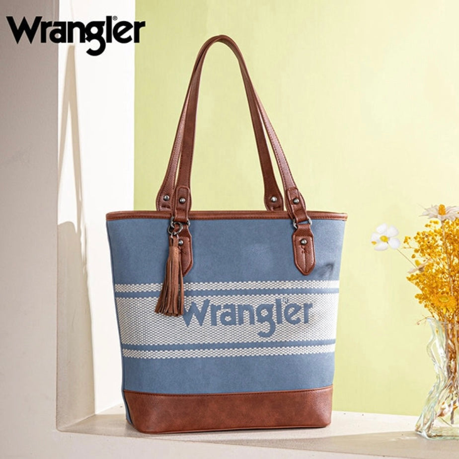 Wrangler Embroidered Canvas Tote Bag
