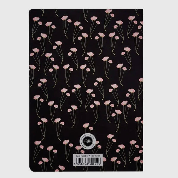 Poppies on Black Notebook