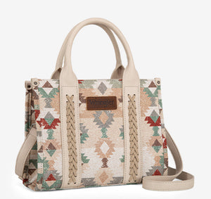 Wrangler Southwestern Print Canvas Tote Bag - Tan