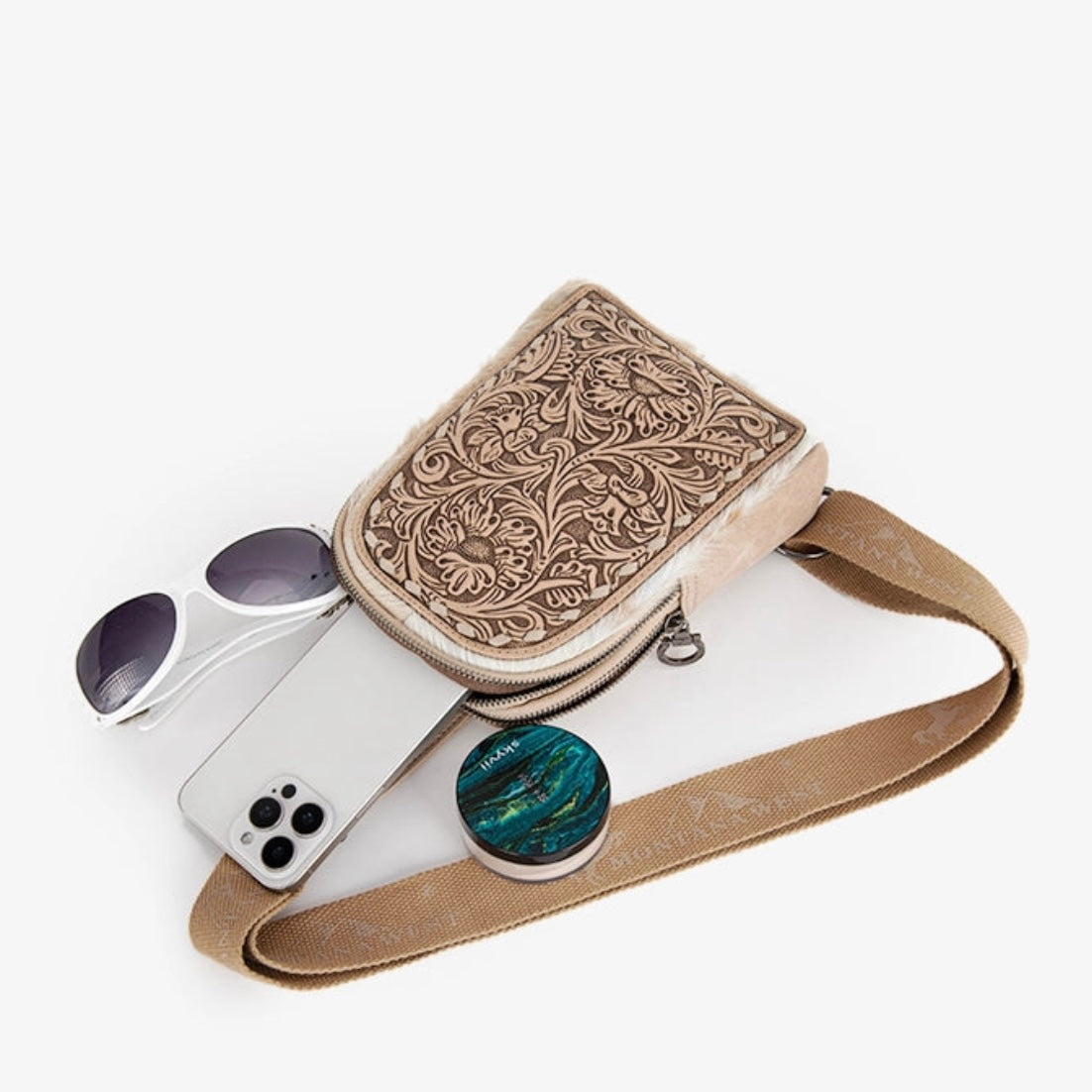 MONTANA WEST TOOLED CONCEALED CARRY SLING BAG