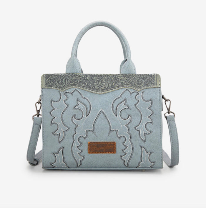 Wrangler Boot Scroll Crossbody Purse - Jean