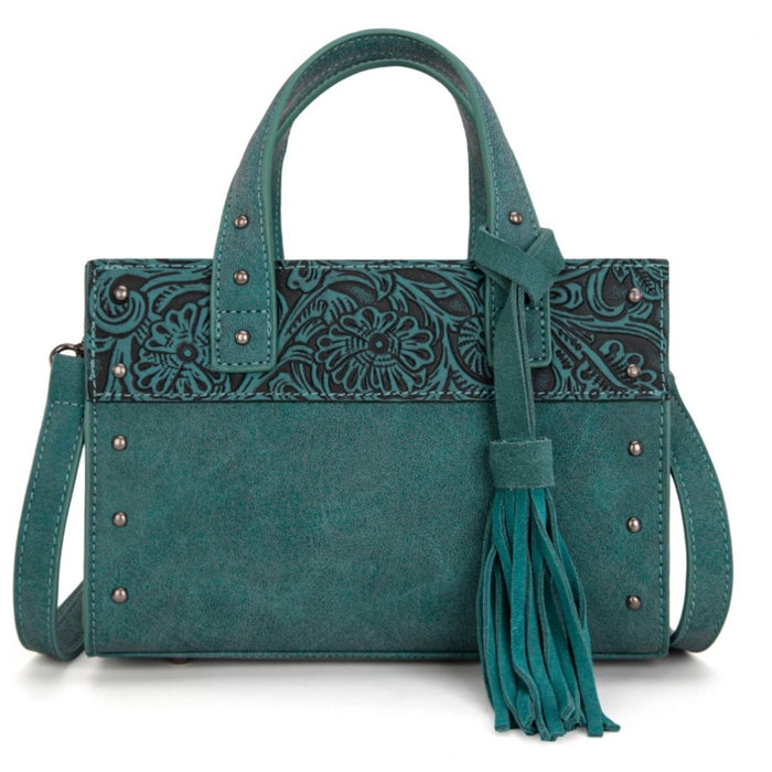 Wrangler Western Tooled Tote Crossbody