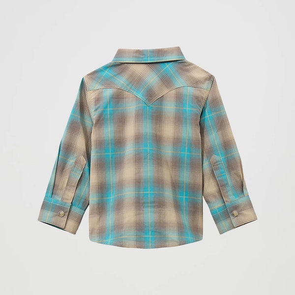 LITTLE KID’S LONG SLEEVE PLAID WESTERN