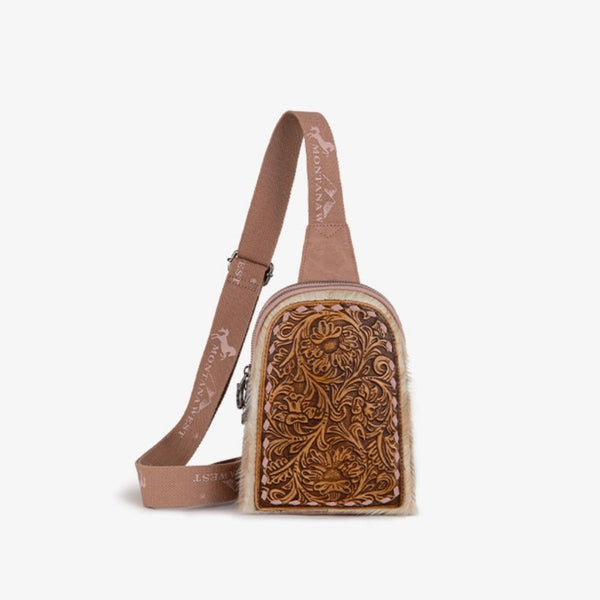 MONTANA WEST TOOLED CONCEALED CARRY SLING BAG