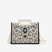 MONTANA WEST CUT-OUT EMBROIDERED TOTE BAG