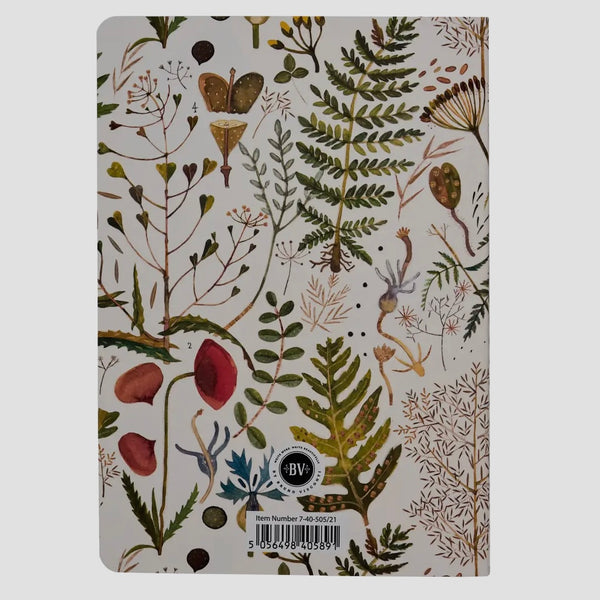 White Greens and Flowers Notebook